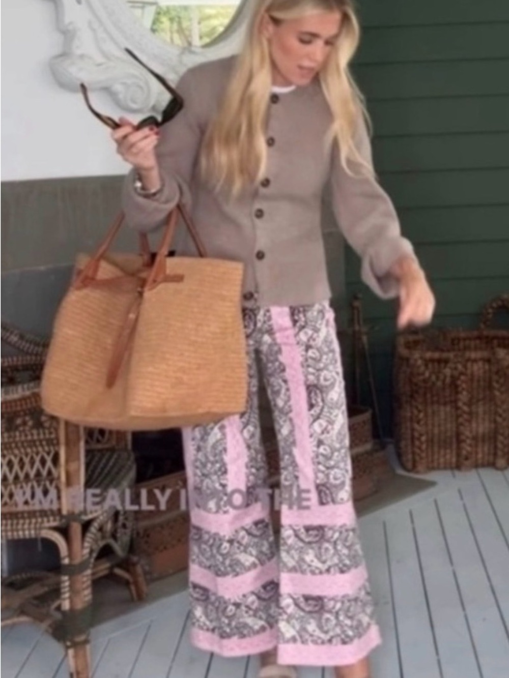 VHTF: new Julia Amory ༄ Babe Pant ༄ Pink Lee Paisley ༄  m ༄ Palm Beach Classic